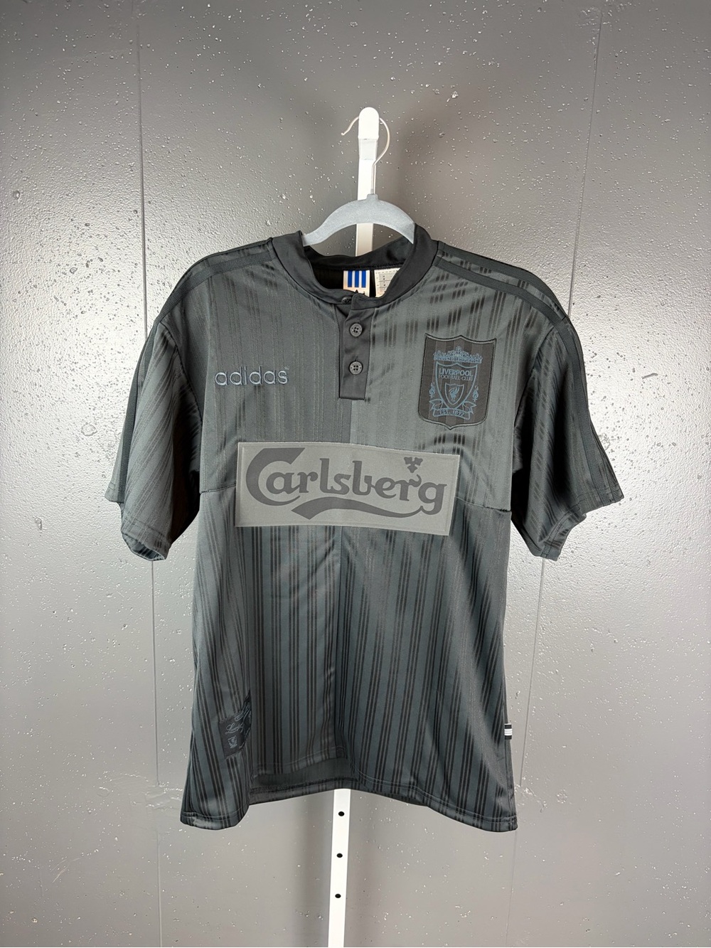 adidas Men’s Black & Dark Gray Liverpool FC Short Sleeve Jersey